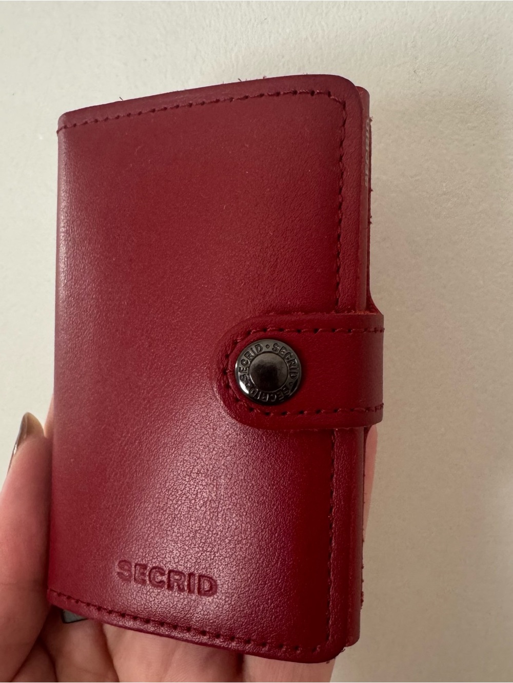 Secrid Red Leather Cardholder Wallet